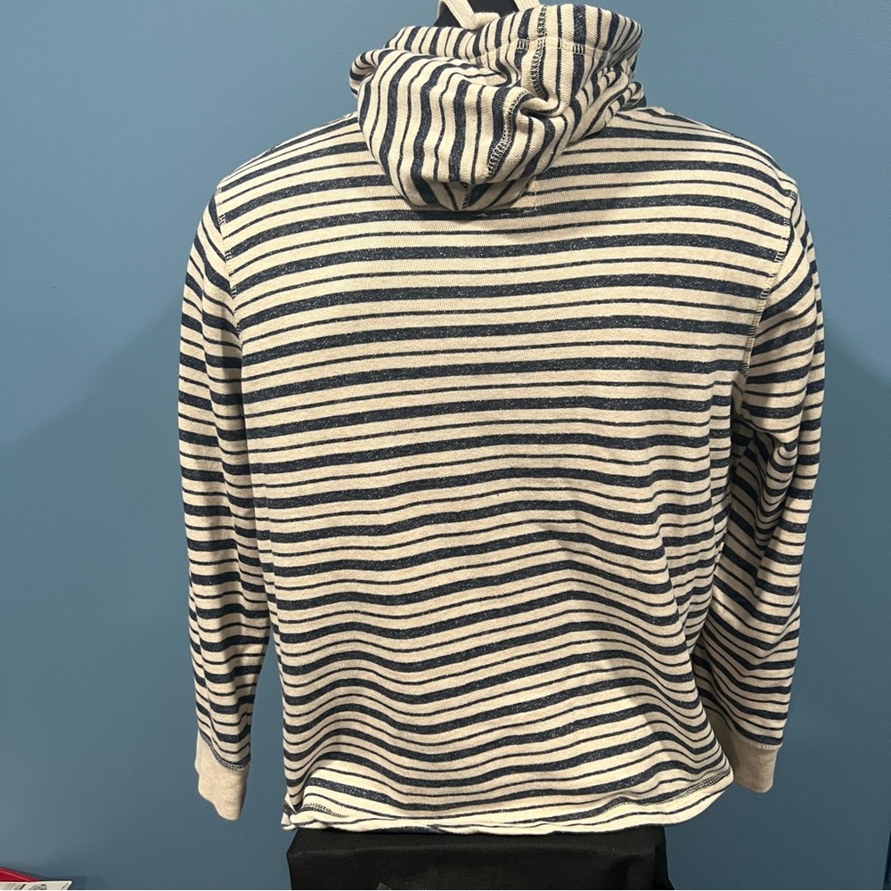 Women’s Blue 84 Striped Eagle River, Wisconsin lightweight striped hoodie XL - Picture 5 of 10